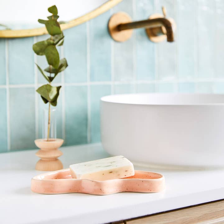 5mm Paper - Vendita all'ingrosso Vassoi decorativi - Vassoio Wave in ceramica - Triangle Peach5