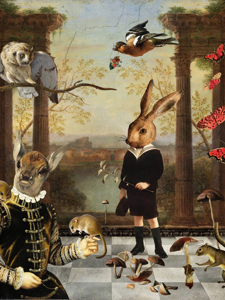 'An Evening In The Woods' Art Greeting Card for wholesale by Jeevesy Cards