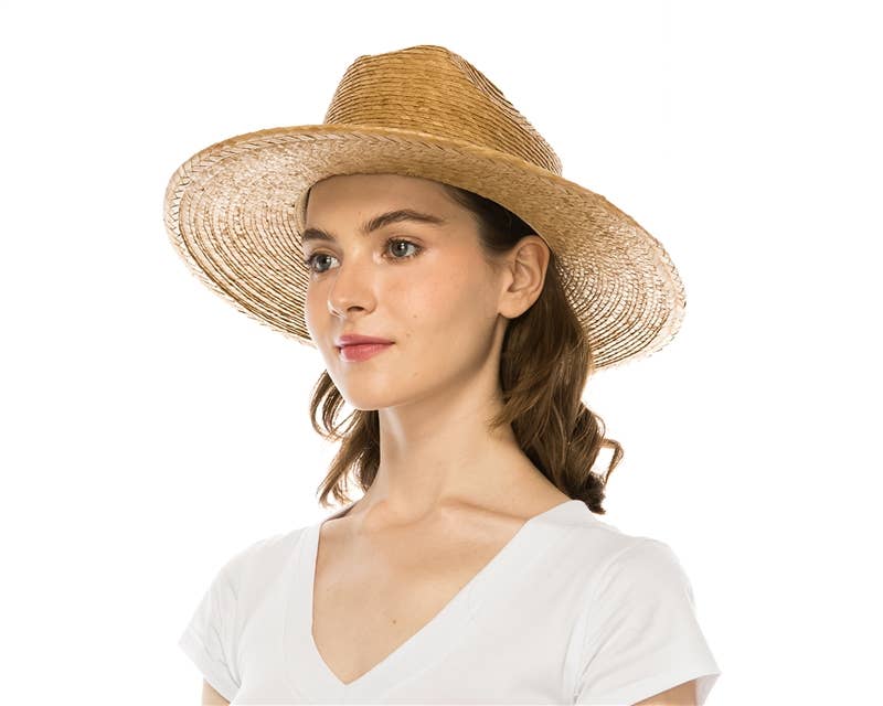 DNMC - Wholesale Straw Hat - Women's - Palm Leaf Straw Western Hat - Handmade Flat Brim Summer Hat6