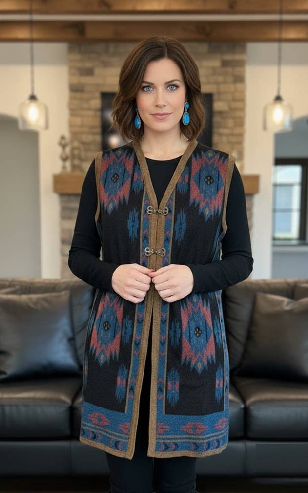 TEAL BLUE VEST ALPACA GRANTS for wholesale on Faire