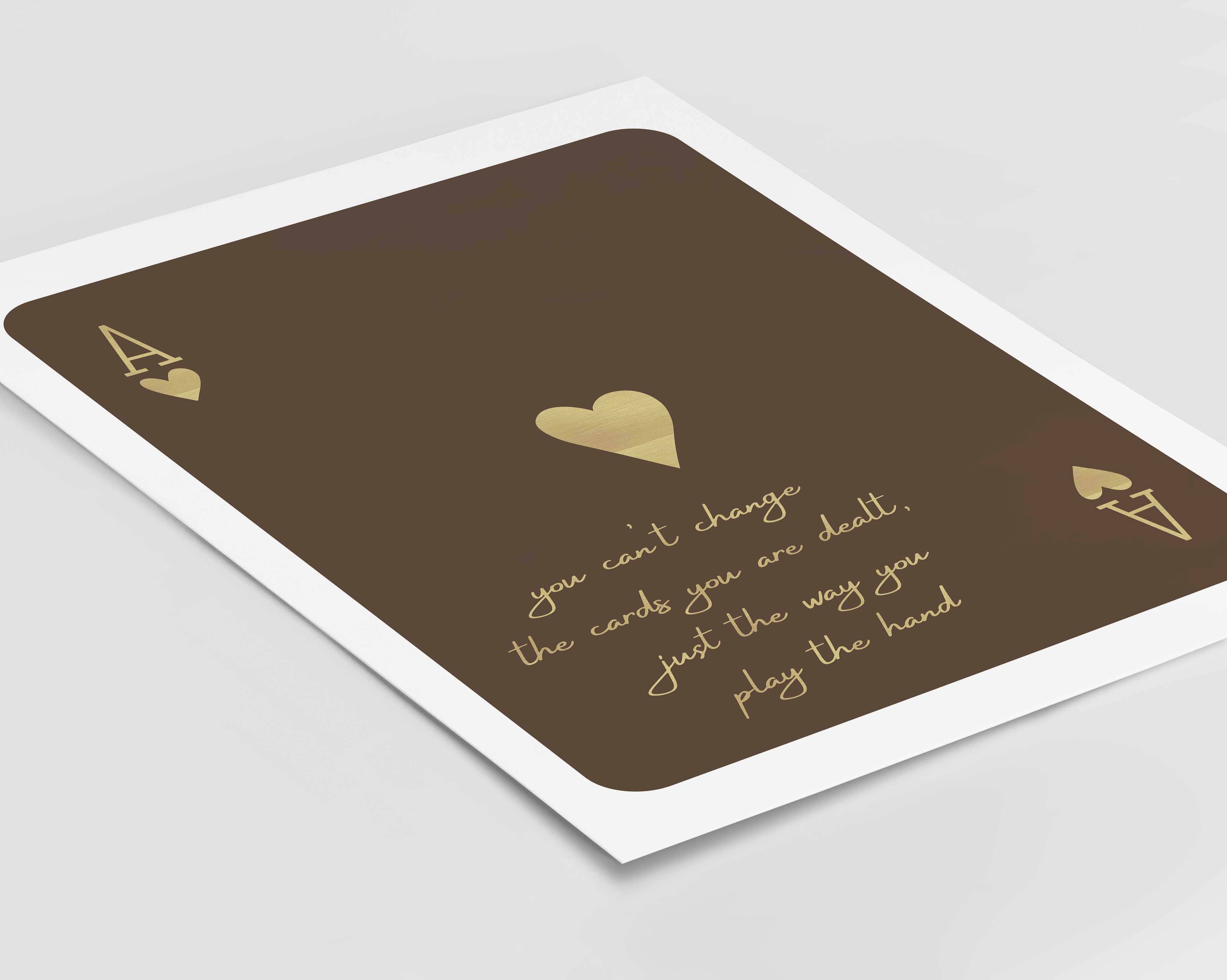 D'LUXE PRINTS - Wholesale Poster - The Cards You Are Dealt Print Brown/Gold2