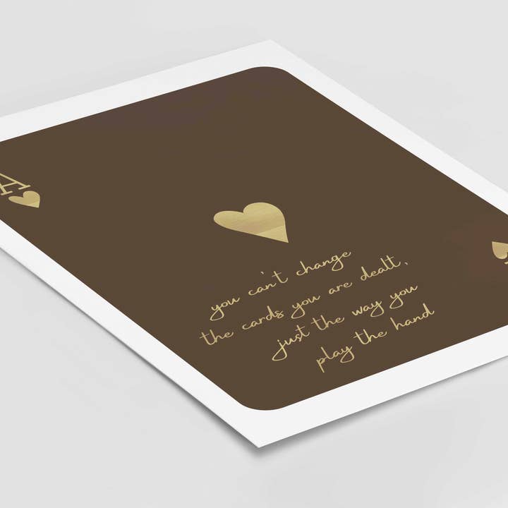 D'LUXE PRINTS - Wholesale Poster - The Cards You Are Dealt Print Brown/Gold2