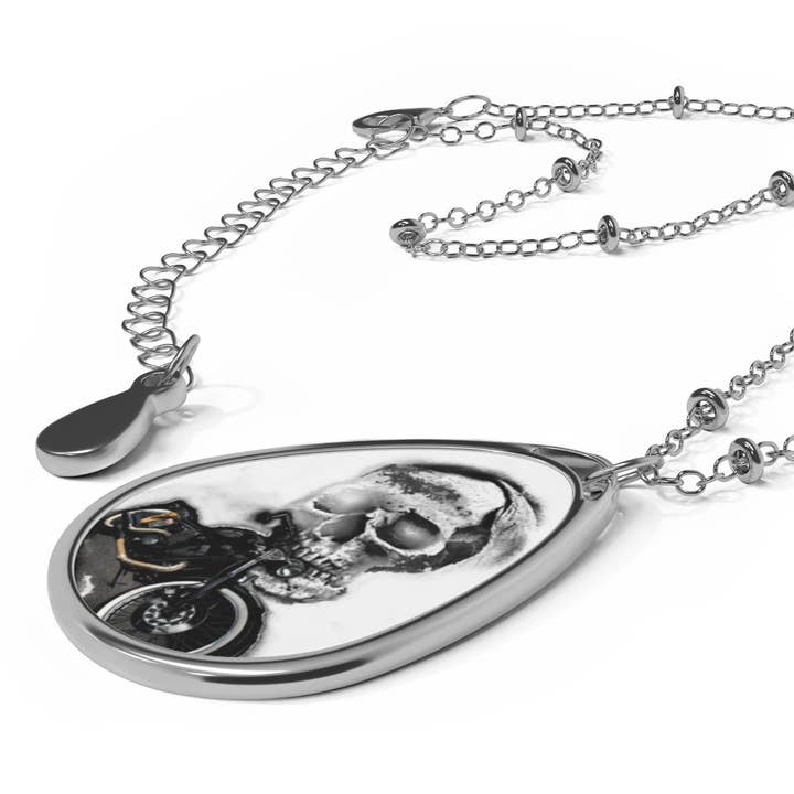 Moto, Colar Caveira, Motocycle Jewlery, Jewlery Gothic, Joalharia Caveira, Colar Pendente, Unique Gift, Skull Art, Gothic Art por atacado de Ambiguous Designs