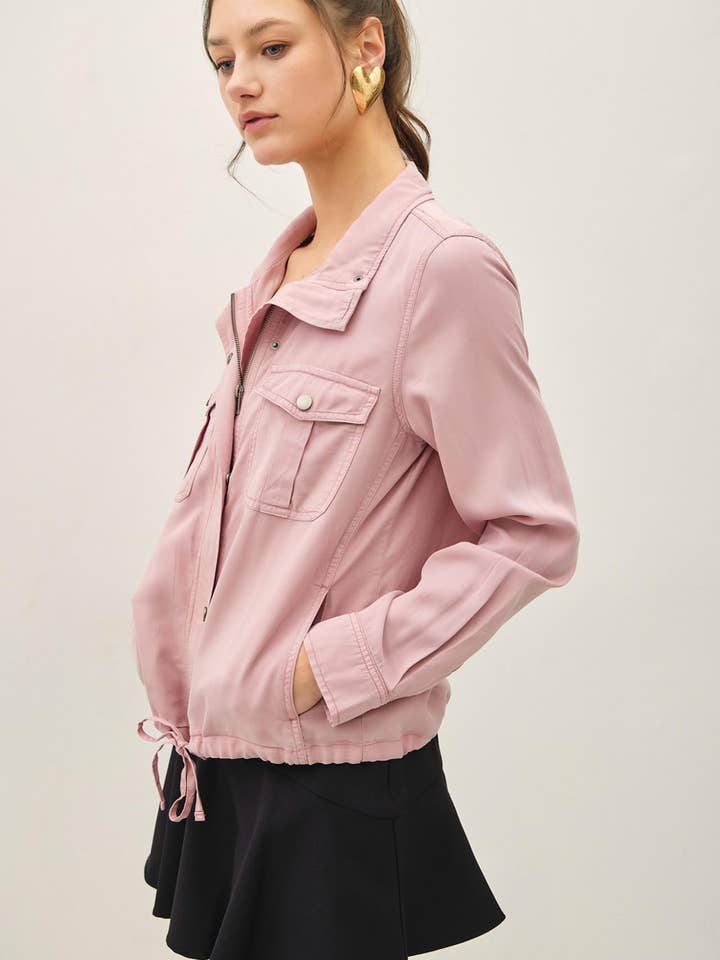 NEW COLOR-CLASSIC UTILITY ZIPPER SAFARI JACKET for wholesale by Be Cool