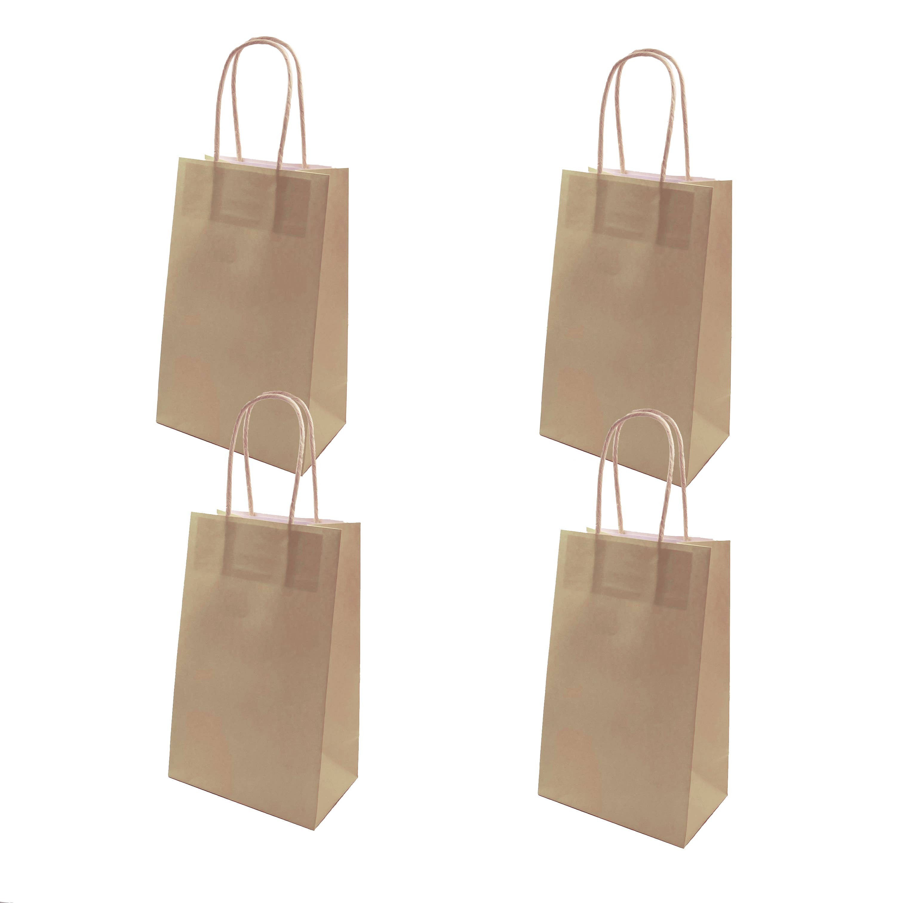 Angels Craft - Wholesale Gift Bag - Medium Kraft Bag, 3ct (Available in 5 color options)1