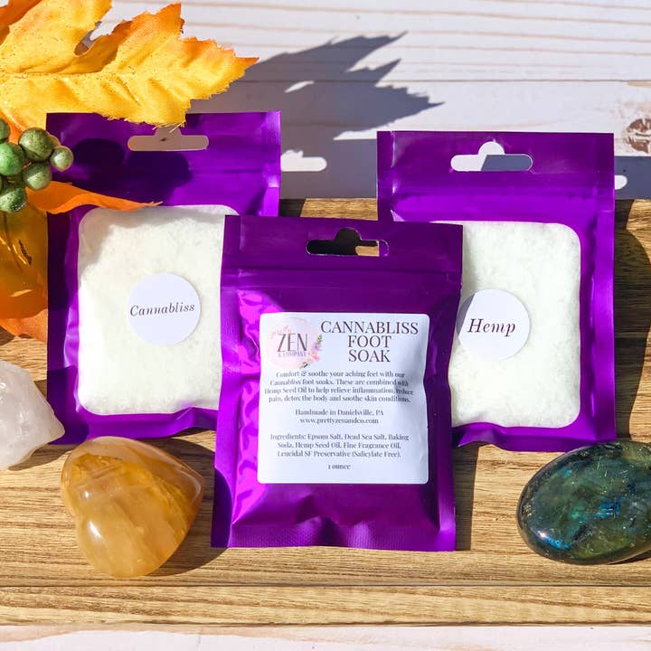CannaBliss Foot Soaks for wholesale by Pretty Zen & Company
