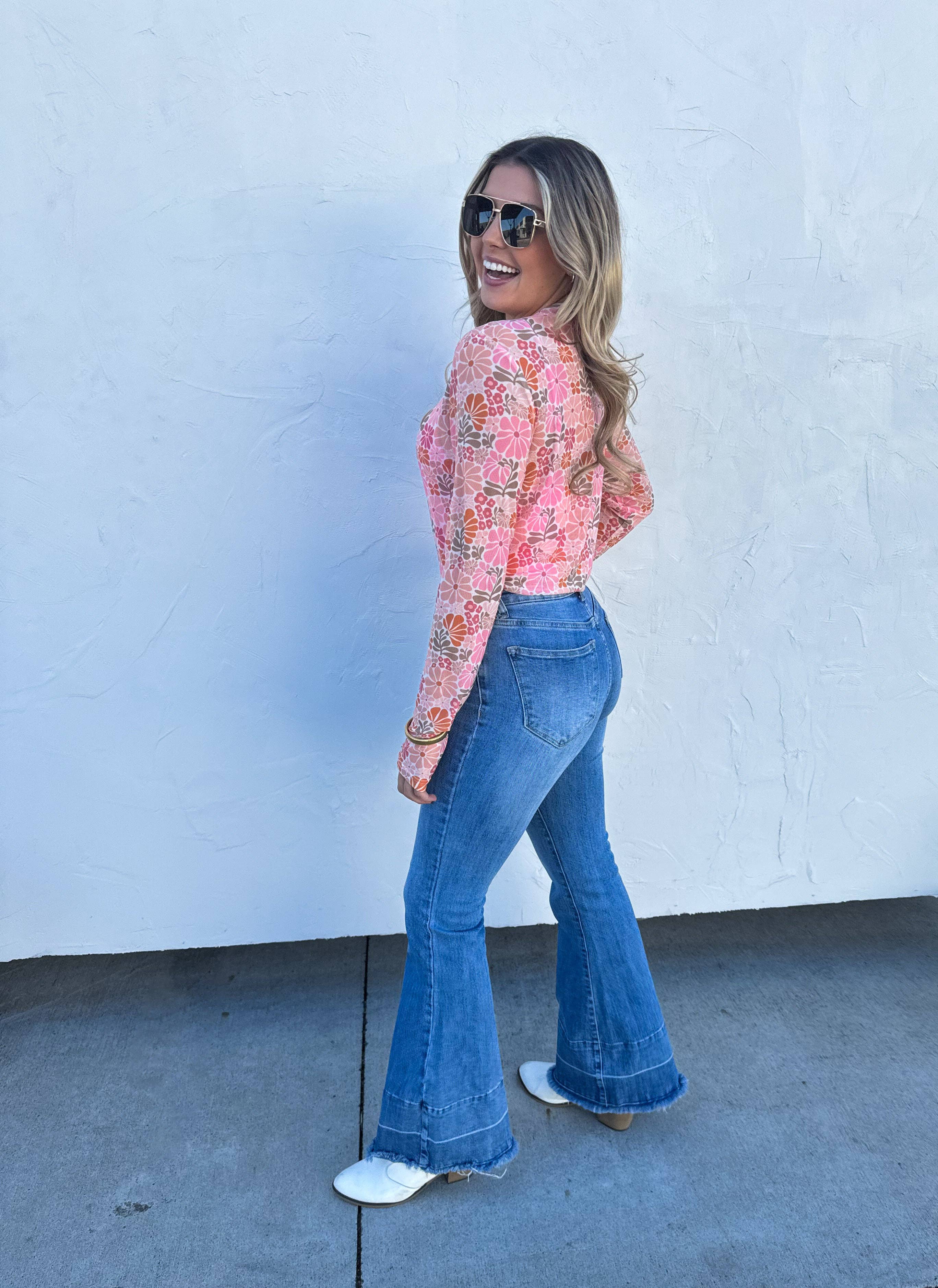 BLAKELEY - Wholesale Blouse - Women's - VINTAGE FLORAL MESH TOPS5