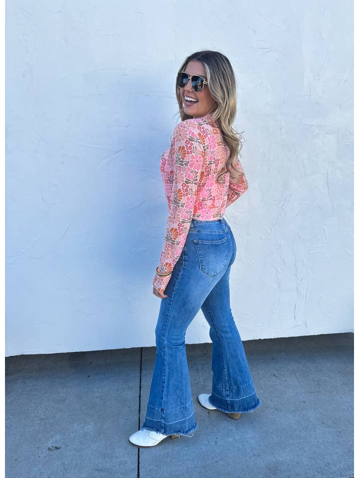 BLAKELEY - Wholesale Blouse - Women's - VINTAGE FLORAL MESH TOPS5