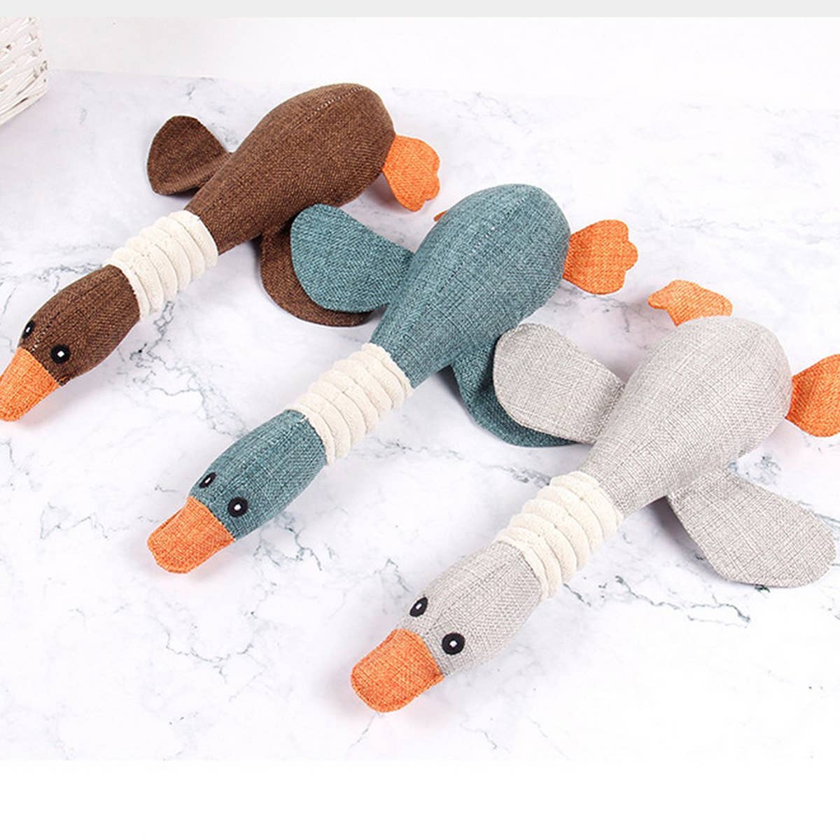 PAWPAWwholesale - Wholesale Pet Plush Toy - Dog - Wholesale Durable Plush Pet Toy – Burlap Goose_CWMM535811