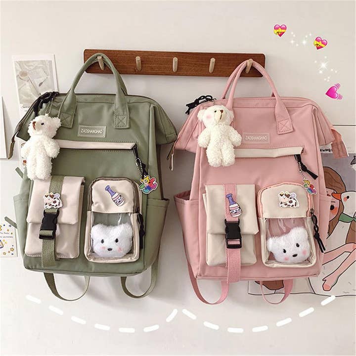 2021 Preppy Purple Backpack Women Waterproof Candy Colors Backpacks Fancy High School Bags for Teenage Girl Cute Travel Rucksack for wholesale on Faire8