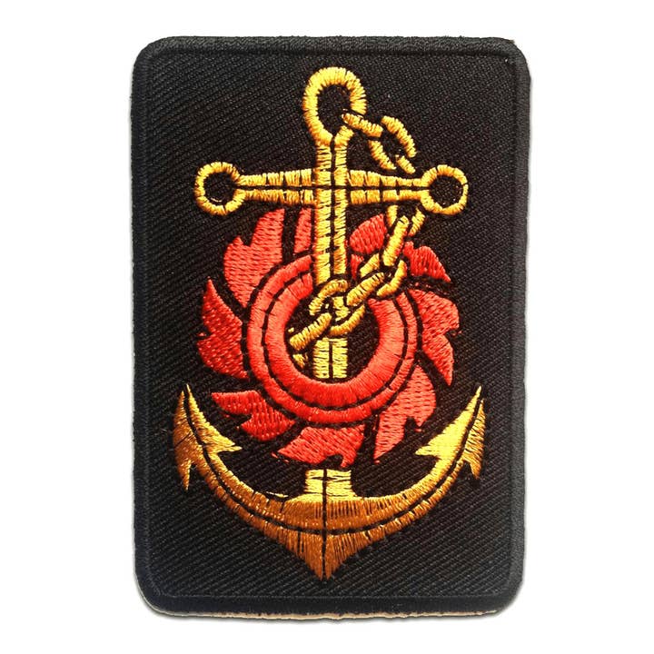 Iron-on patch - pirate anchor for wholesale by Catch the Patch