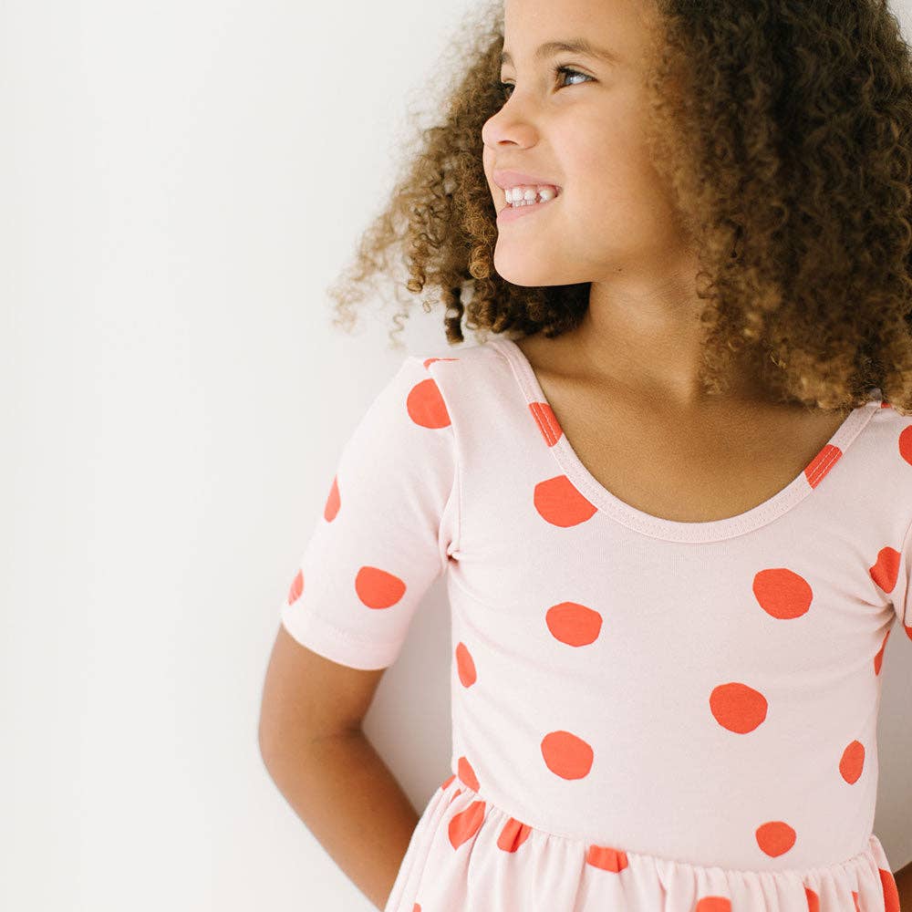 Alice Dress in Strawberry Cotton Handmade, Ethical, Size Inclusive