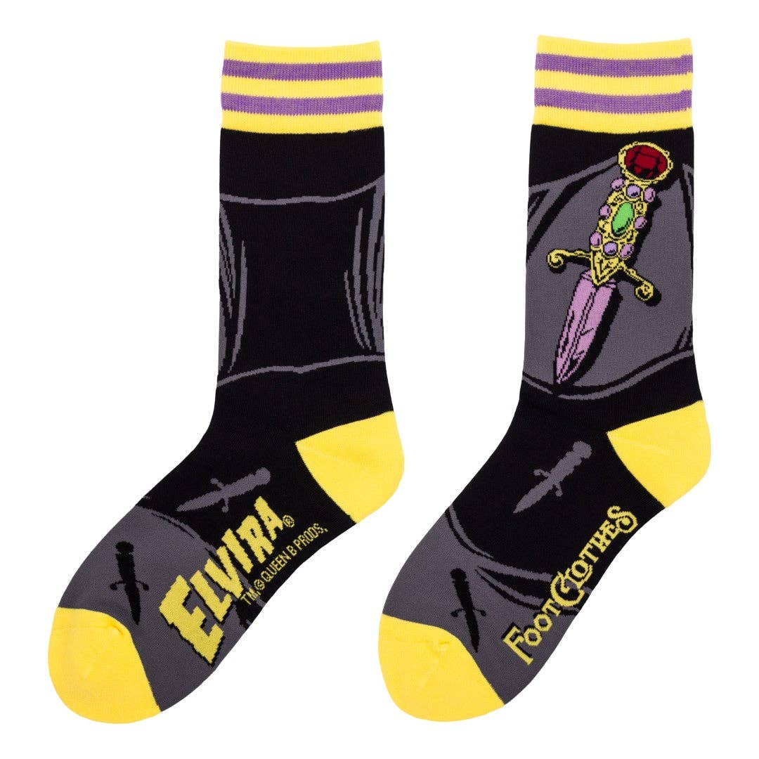 FootClothes LLC - Wholesale Socks - Unisex - Elvira I Cut You Crew Socks2