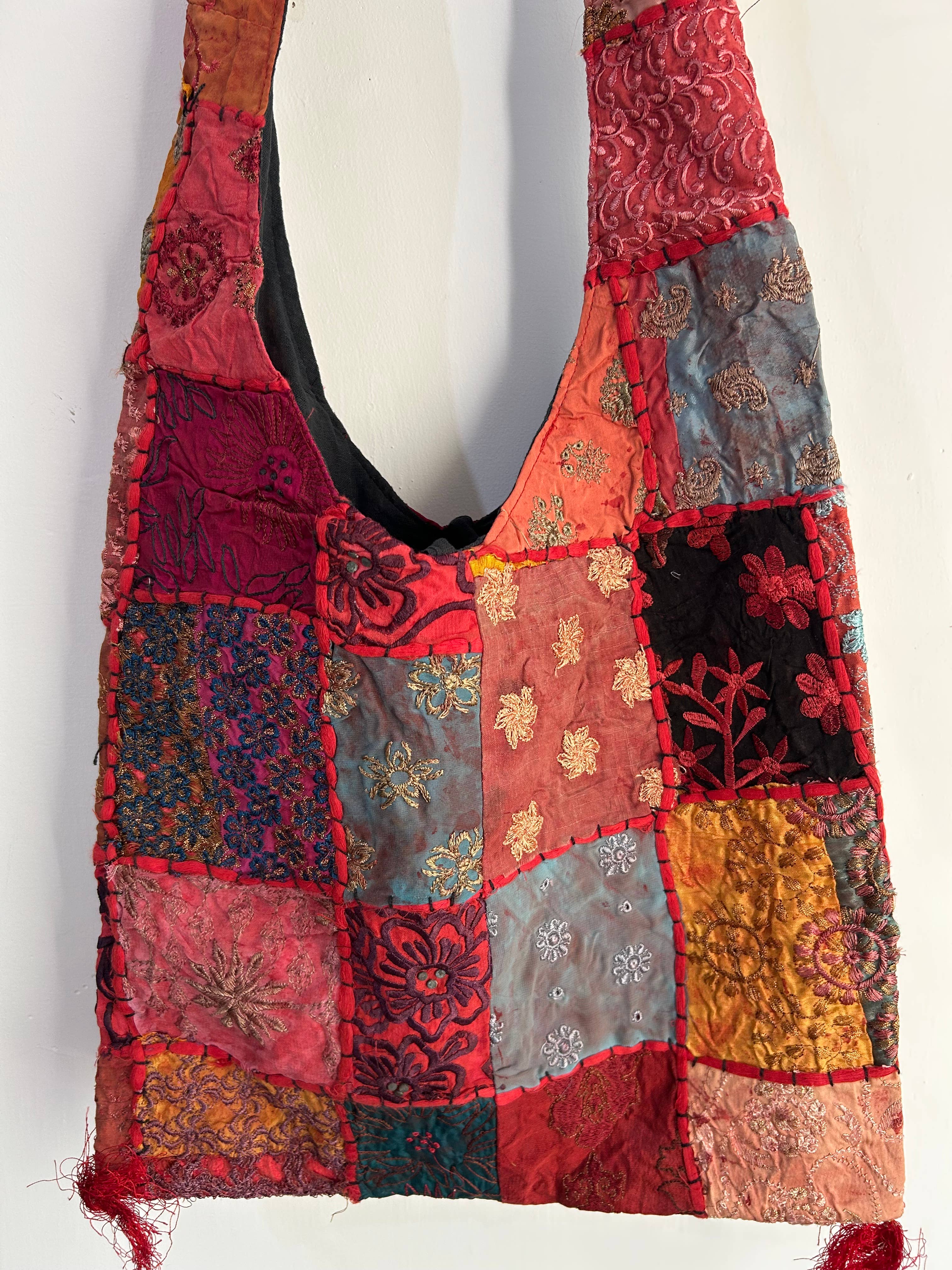 Meghcraft - Vendita all'ingrosso Borsa tote - Donna - Borsa Jhola Patchwork Vintage Indiano - Borsa a Tracolla Borsa Boho20