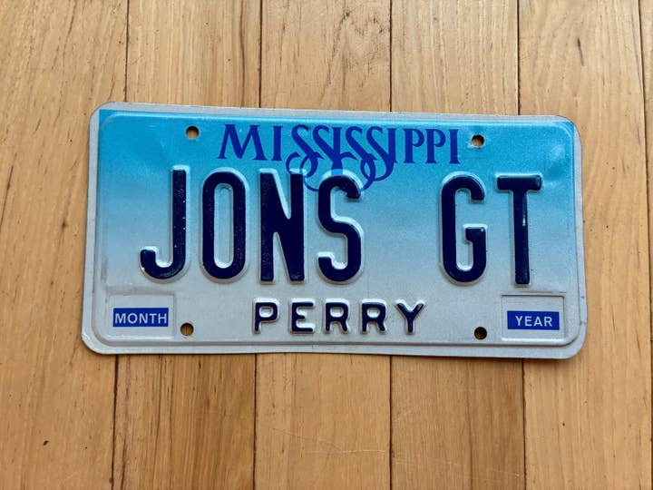 Matrícula Personalizada Base Mississippi 1993 - JONS GT para venta al por mayor de RusticPlates