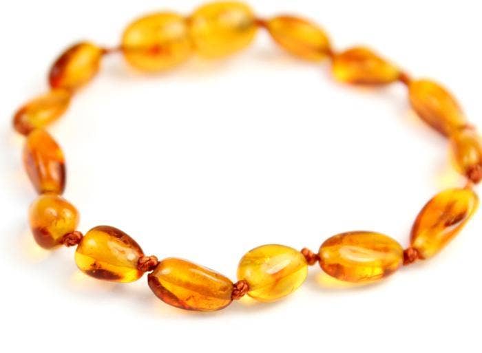 SilverAmber Jewellery – wholesale Beaded bracelet – Certified Baltic Amber Beans Beads Bracelet in Cognac Colours - Sizes Child to Adult4