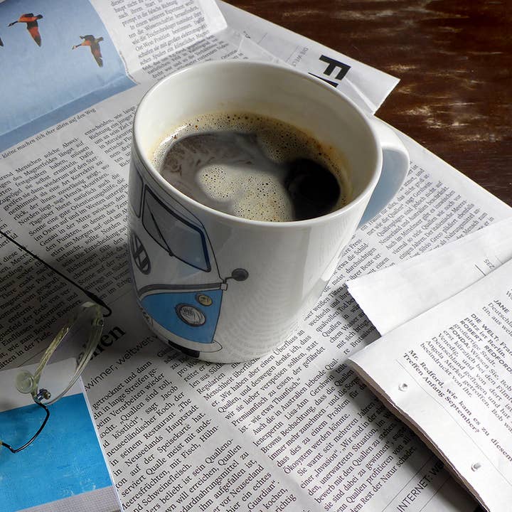 VW Collection by BRISA - Wholesale Coffee Mug - VW T1 Bus Coffee Mug 370ml - Blue6