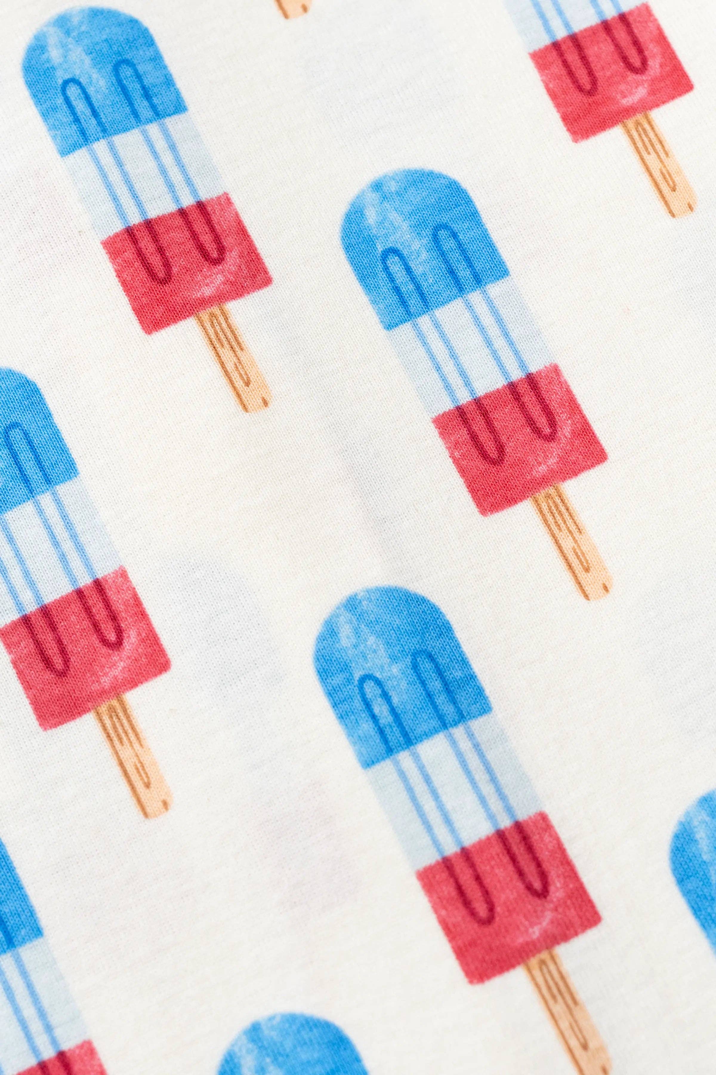 Monica + Andy - Wholesale Sleepwear Set - Kids - 4th of July Two-Piece Shorty Pajama Set_Americana Ice Pops6