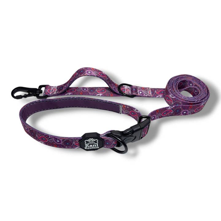 Purple Paisley - Hands Free Leash for wholesale by Kani Kouture