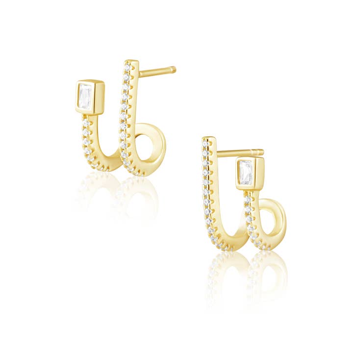 Sahira Jewelry Design - Wholesale Huggie Earrings - Darcie CZ Huggie