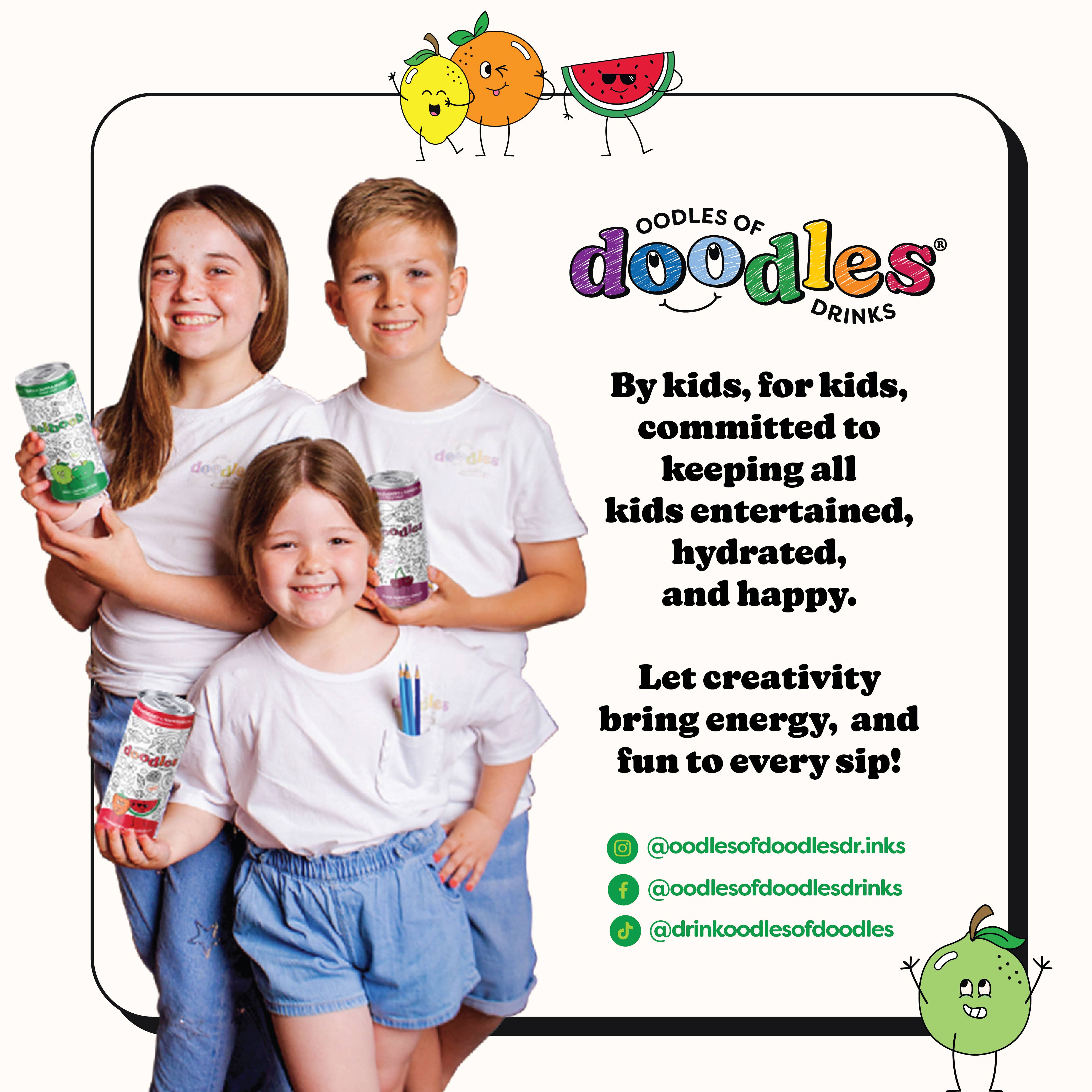 oodlesofdoodlesdrinks - Wholesale Sparkling Water - Oodles of Doodles - Fizzy Grape 6x4pk4