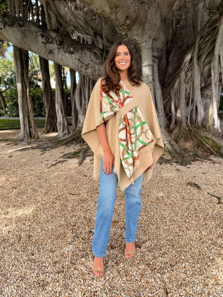 Pull Through Wrap / Beige / Orange Stirrup for wholesale by Stacy Bradley Design