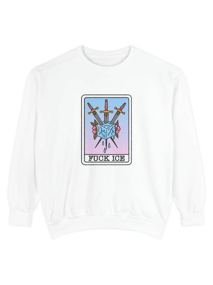 Fuck ICE Tarot Card Comfort Colors SweatShirt för wholesale av Kennidi Co.