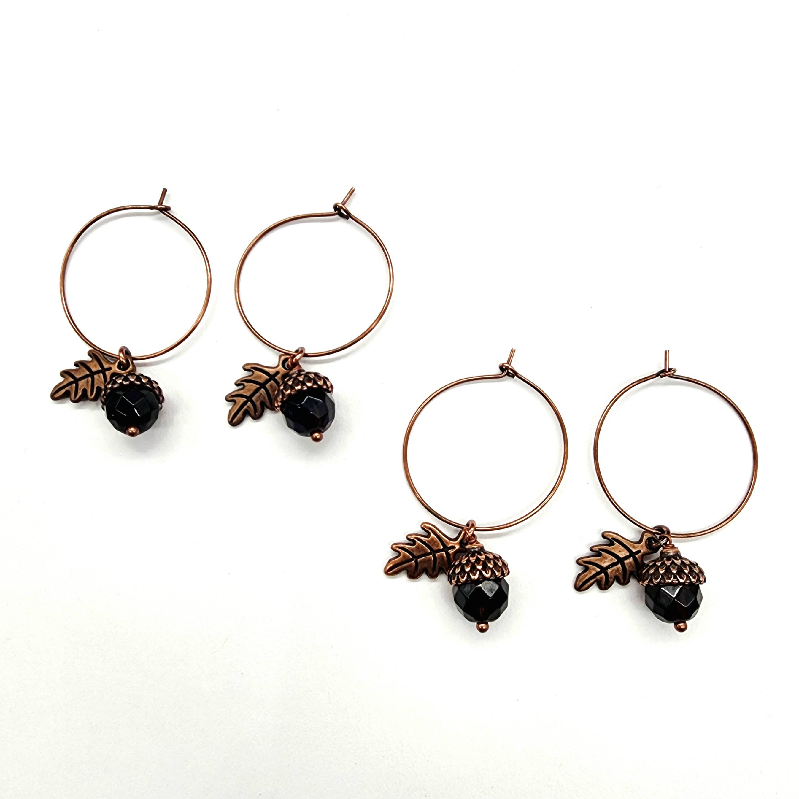 MergingMetals - Wholesale Dangle Earrings - Gemstone Acorn Earrings 25