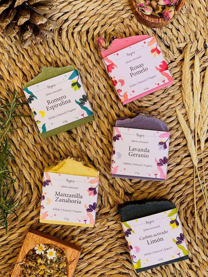 Pack de 5 Jabones naturales y veganos para venta al por mayor de Bujas Market