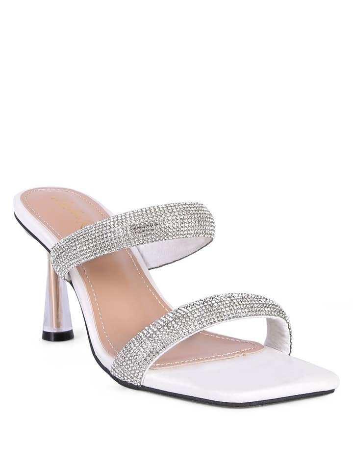 Rag Company - Wholesale High Heels - Women's - DOLLS DIAMANTE MID HEEL SLIDE SANDALS12