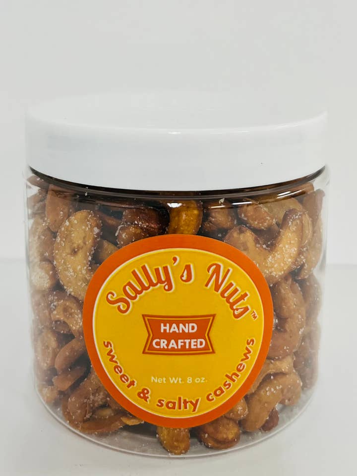 Cashewnoten - 8 oz. pot voor wholesale door Sally's Nuts LLC