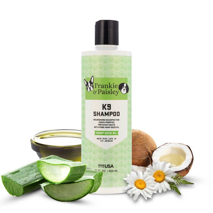 K9 Shampooing à l'huile de graines de chanvre - Shampooing pour chiens - 16oz pour la vente par Frankie & Paisley Pet Products