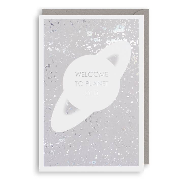 PLANET OLD Birthday Card for wholesale by Meraki Greeting Cards