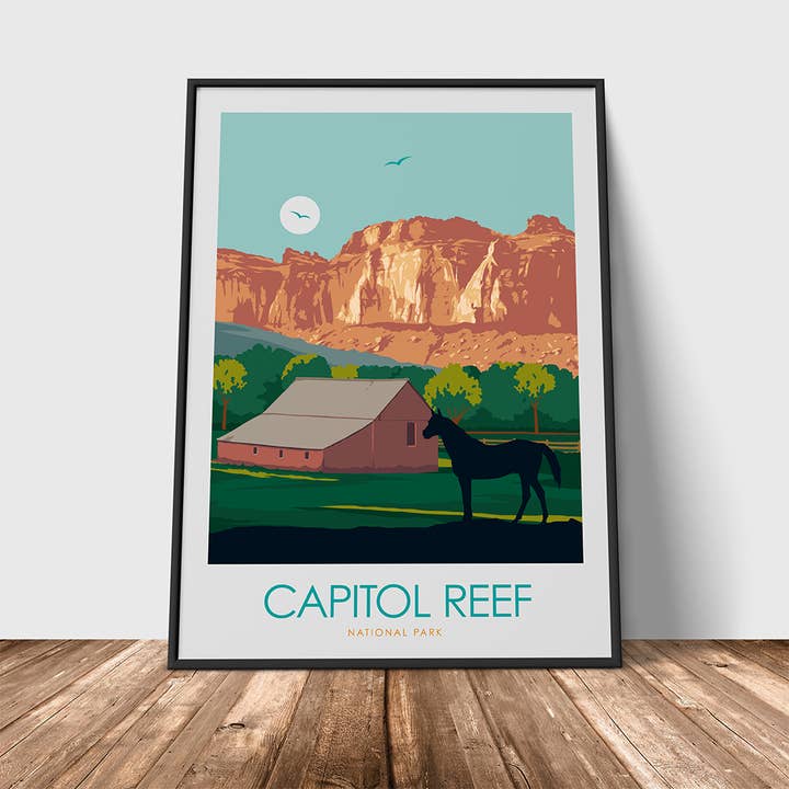 Capitol Reef National Park Minimalist Print for wholesale by Studio Inception