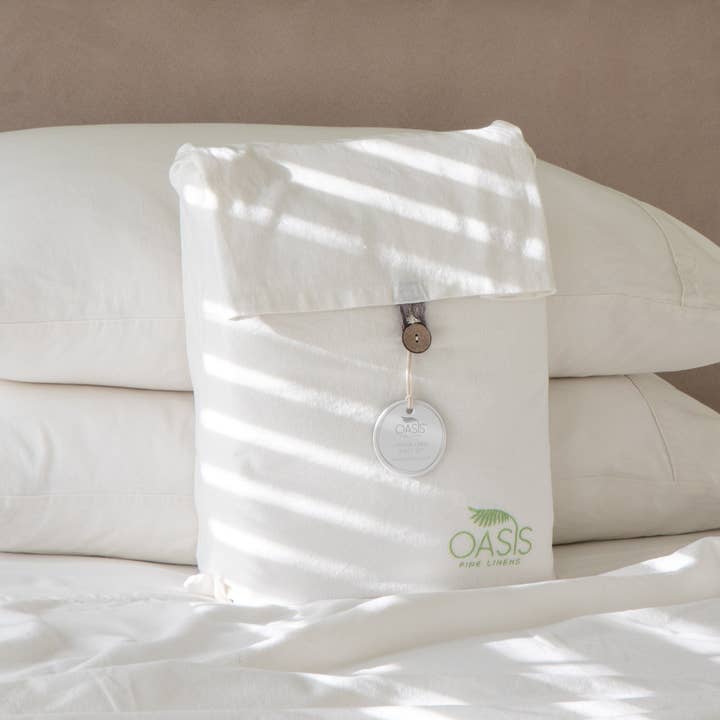 Oasis Fine Linens - Wholesale Sheet Set - Vintage Washed Linen Sheets