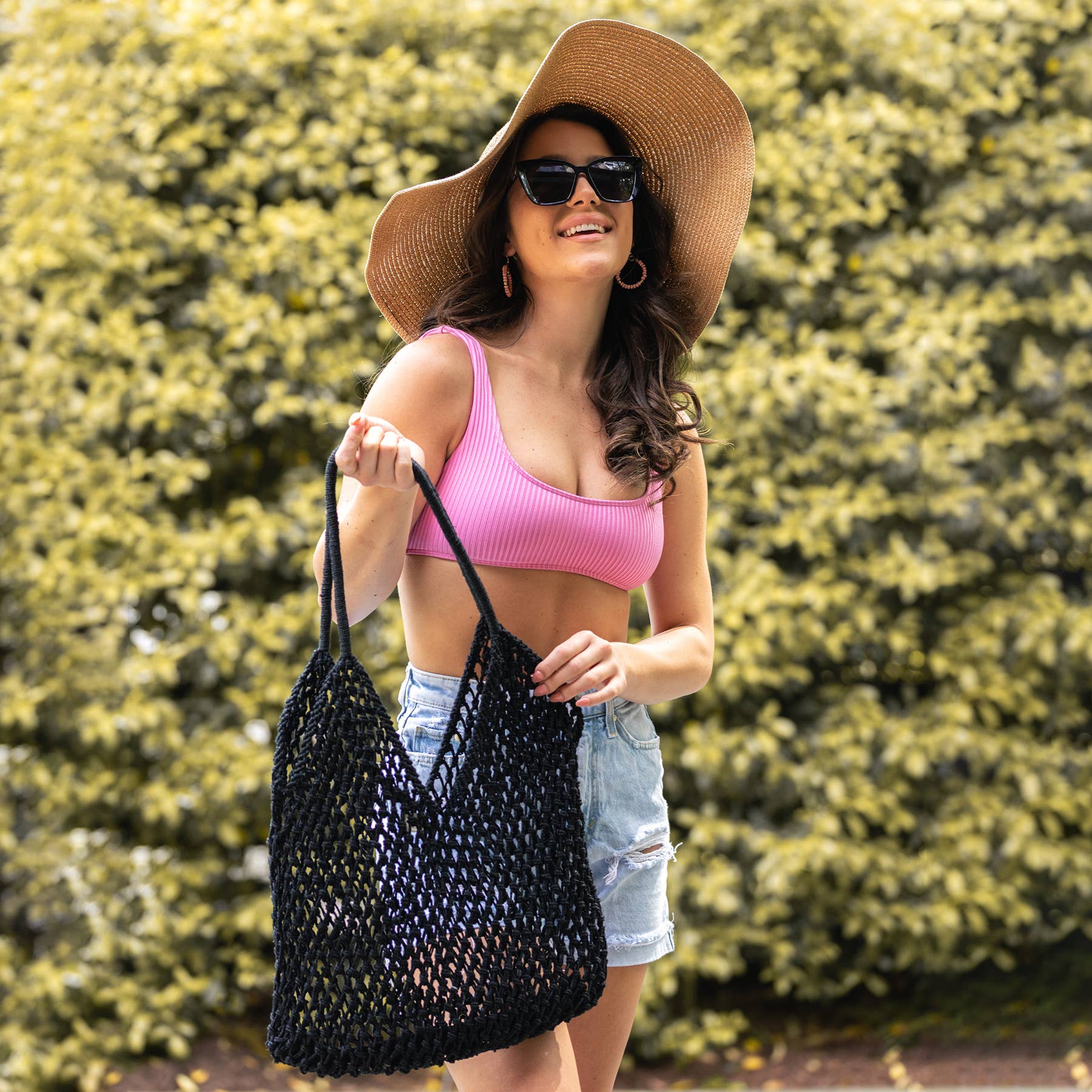 Anju Jewelry - Vente Sac porté épaule – femme - Sac en jute Lucia Open Weave13