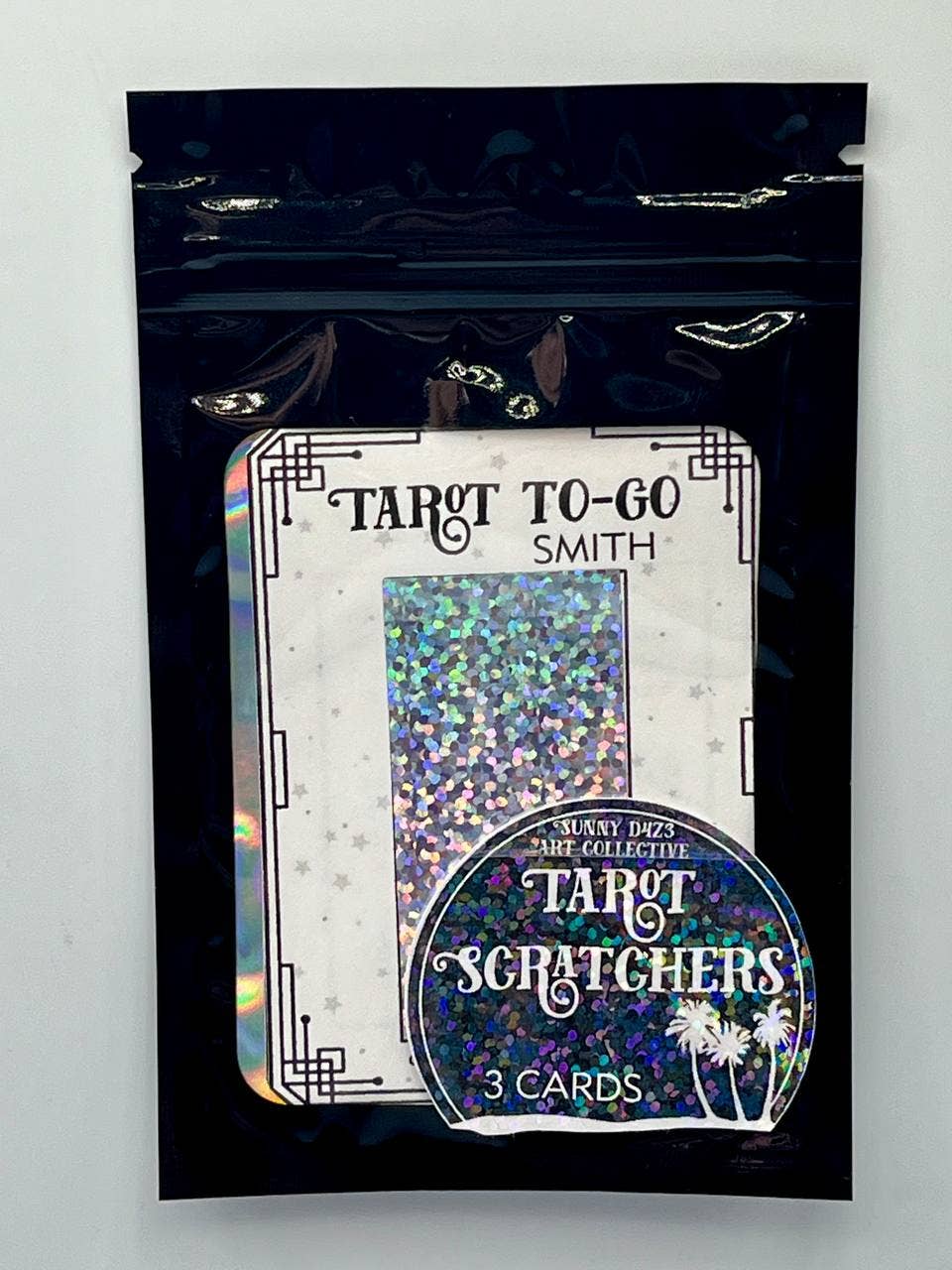 sunny d4z3 art collective - Wholesale Tarot Cards - scratchers- tarot to go white scratch off - 3 card pack - SMITH1