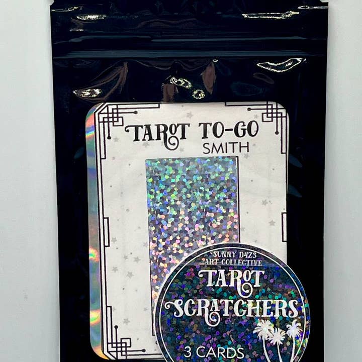 sunny d4z3 art collective - Wholesale Tarot Cards - scratchers- tarot to go white scratch off - 3 card pack - SMITH1