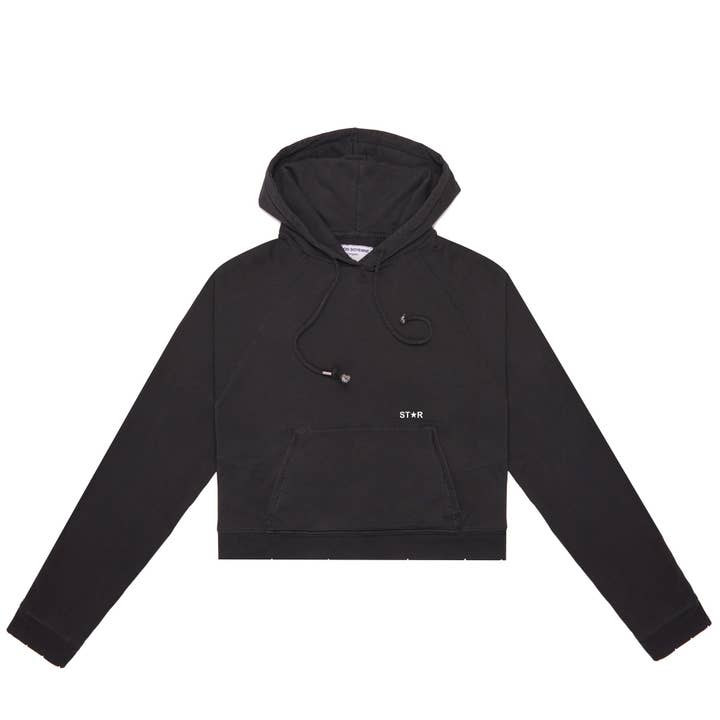 Premium Women's Graphic Hoodies Made in USA, Star Lover Popover Oversized Crop Hoodies | Maison Soyenne for wholesale by Shop by Alix