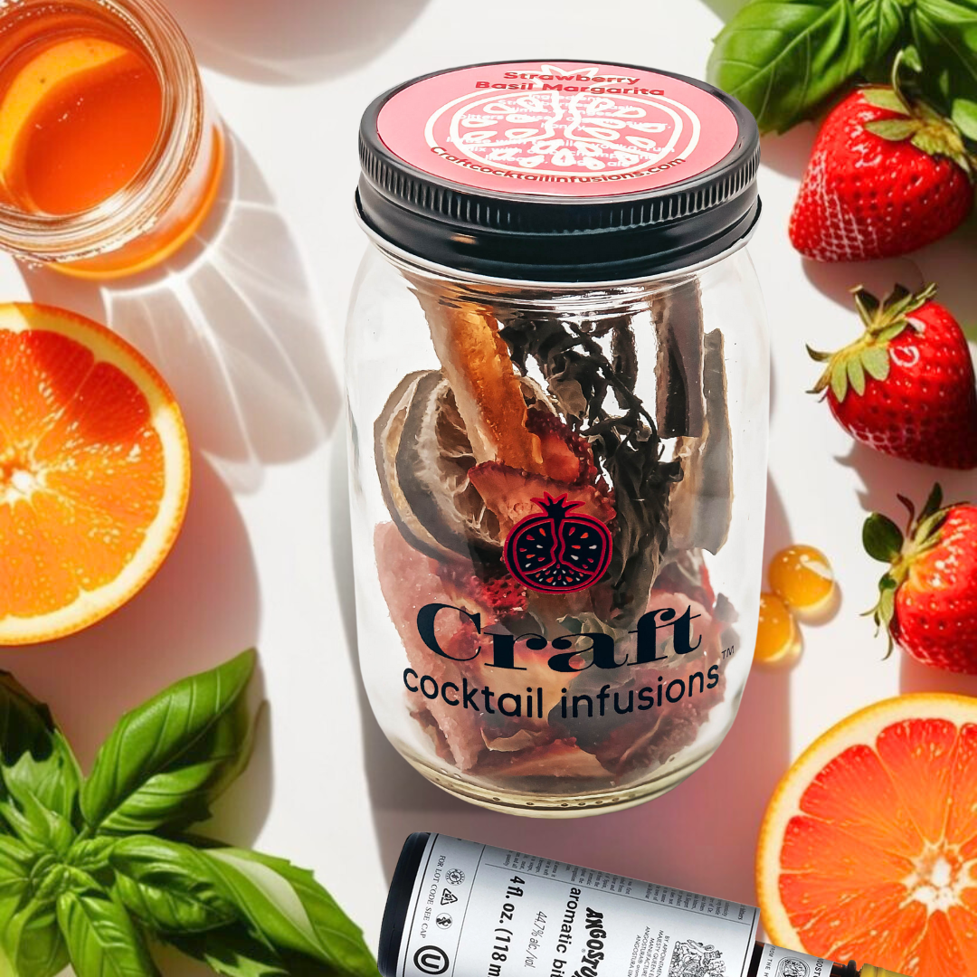 Craft Cocktail Infusions - Wholesale Cocktail Mix/Syrup - Cocktail Kit Strawberry Basil Margarita Infusion | Gift Idea3