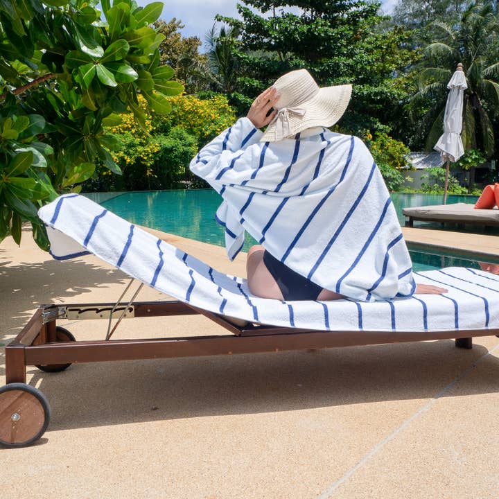 Arkwright Home - Wholesale Beach Towel - 2 Pack of Chaise Lounge Chair Towels, Fitted Pocket49