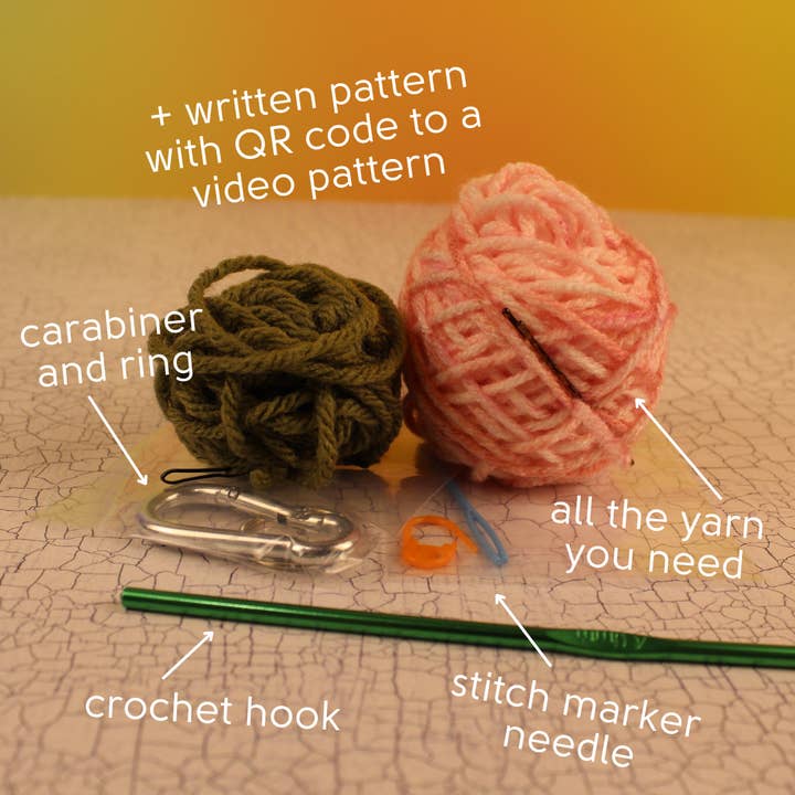 Citizens Crochet - Wholesale Brei- en haakbenodigdheden - Dahlia Sleutelhanger Leren Haken Kit