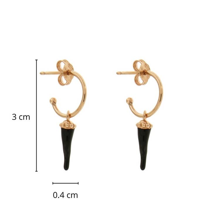 GENNY.PI Gioielli Milano - Wholesale Dangle Earrings - HOOP EARRINGS WITH HORN2