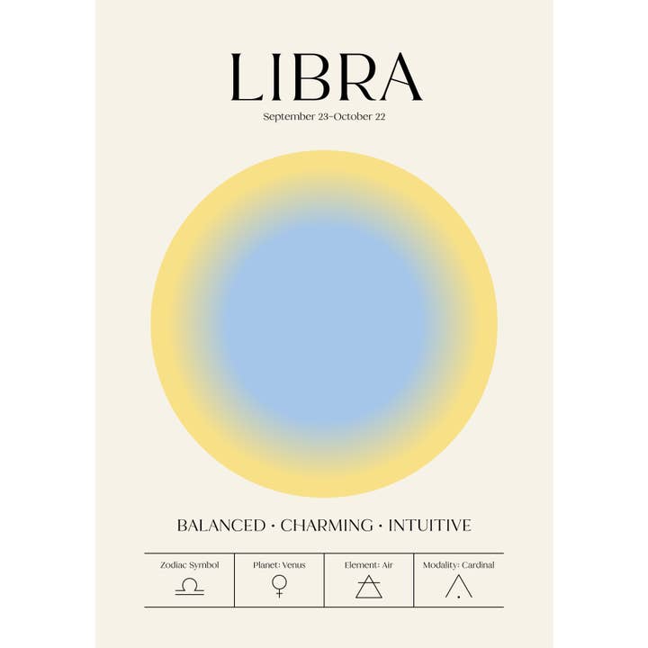 Little Viper Co - Wholesale Art Print - Zodiac Aura Astrology Star Sign Celestial Print 9