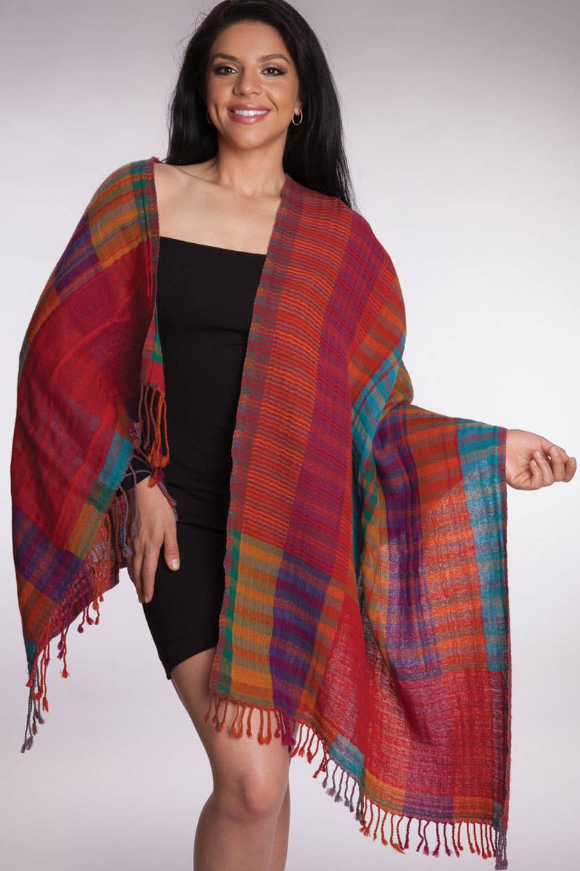 Sevya Handmade - Wholesale Wrap - Women's - Kalya Wool & Cotton Shawl1