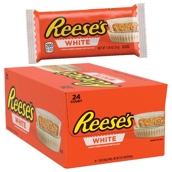 Kelli's - Wholesale Chocolate Covered Sweets - Reese's White Chocolate Peanut Butter Cups