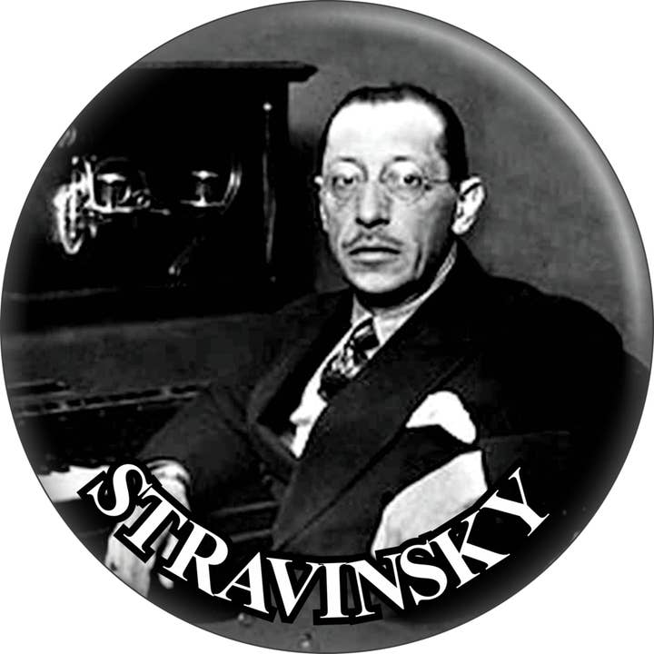 Square Deal Recordings & Supplies - Wholesale Lapel Pin/Button - Pin-on Button - 1.25 Inch - Igor Stravinsky