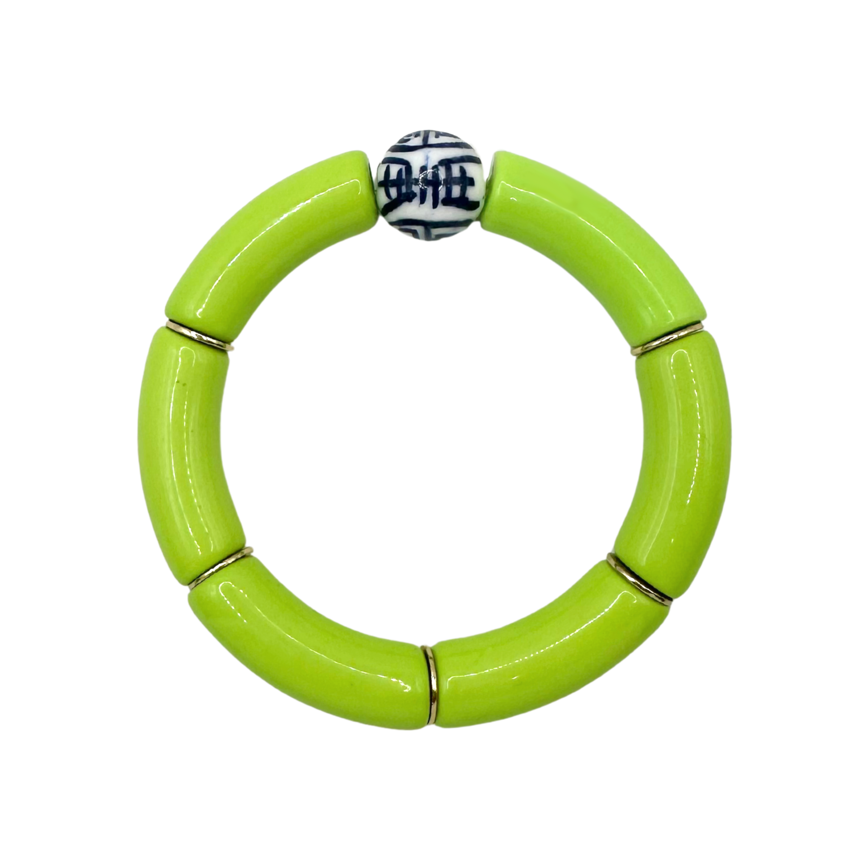 Fornash - Vendita all'ingrosso Bracciale con perline - Bracciale in tubo acrilico di bambù - Blu Cina5