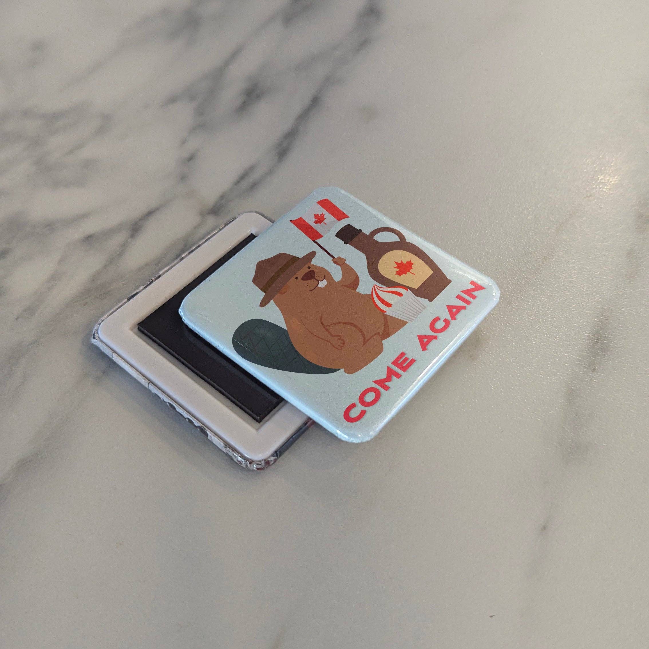 PhiloPerse - Wholesale Magnet - Beaver with Maple Syrup Fridge Magnet2