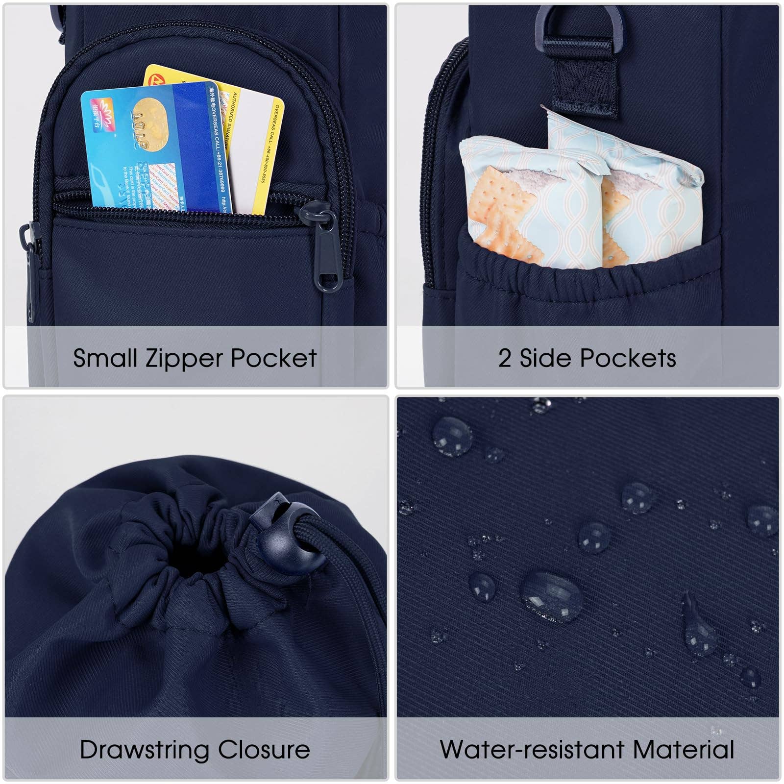 wandf - Wholesale Bottle Rack/Holder - Insulated Water Bottle Holder with Strap and Phone Pocket48